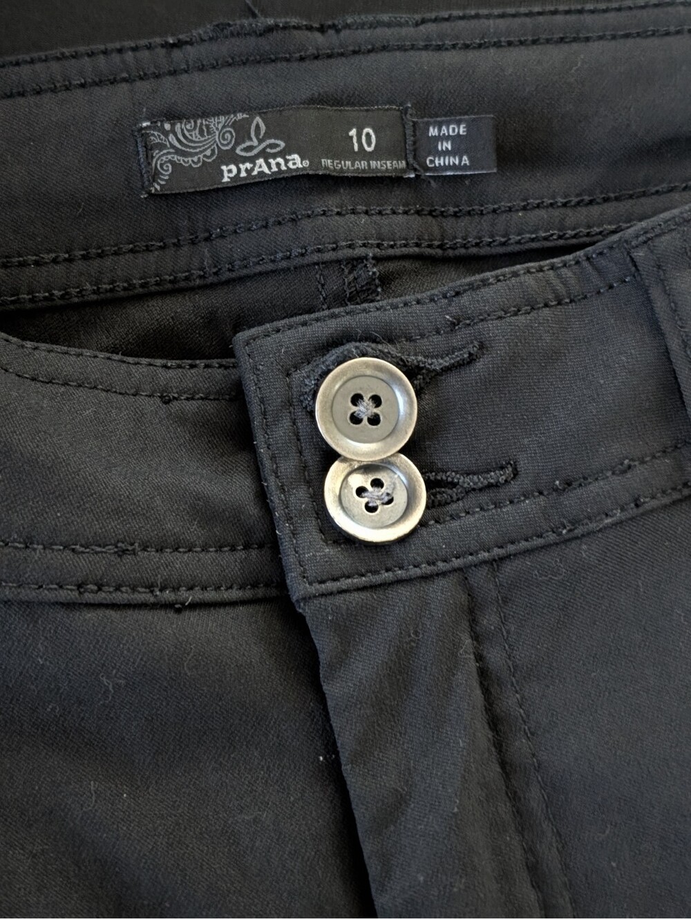 prAna Halle Straight Pants Womens 10  Navy  Convertible Stretch Hiking Pants